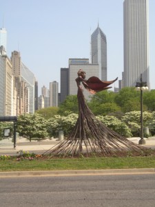 Side view of Sculpture