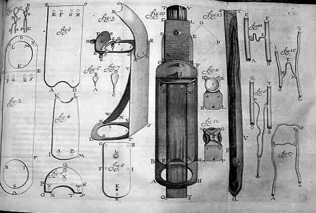drawings of Van Leeuwenhoek's microscopes