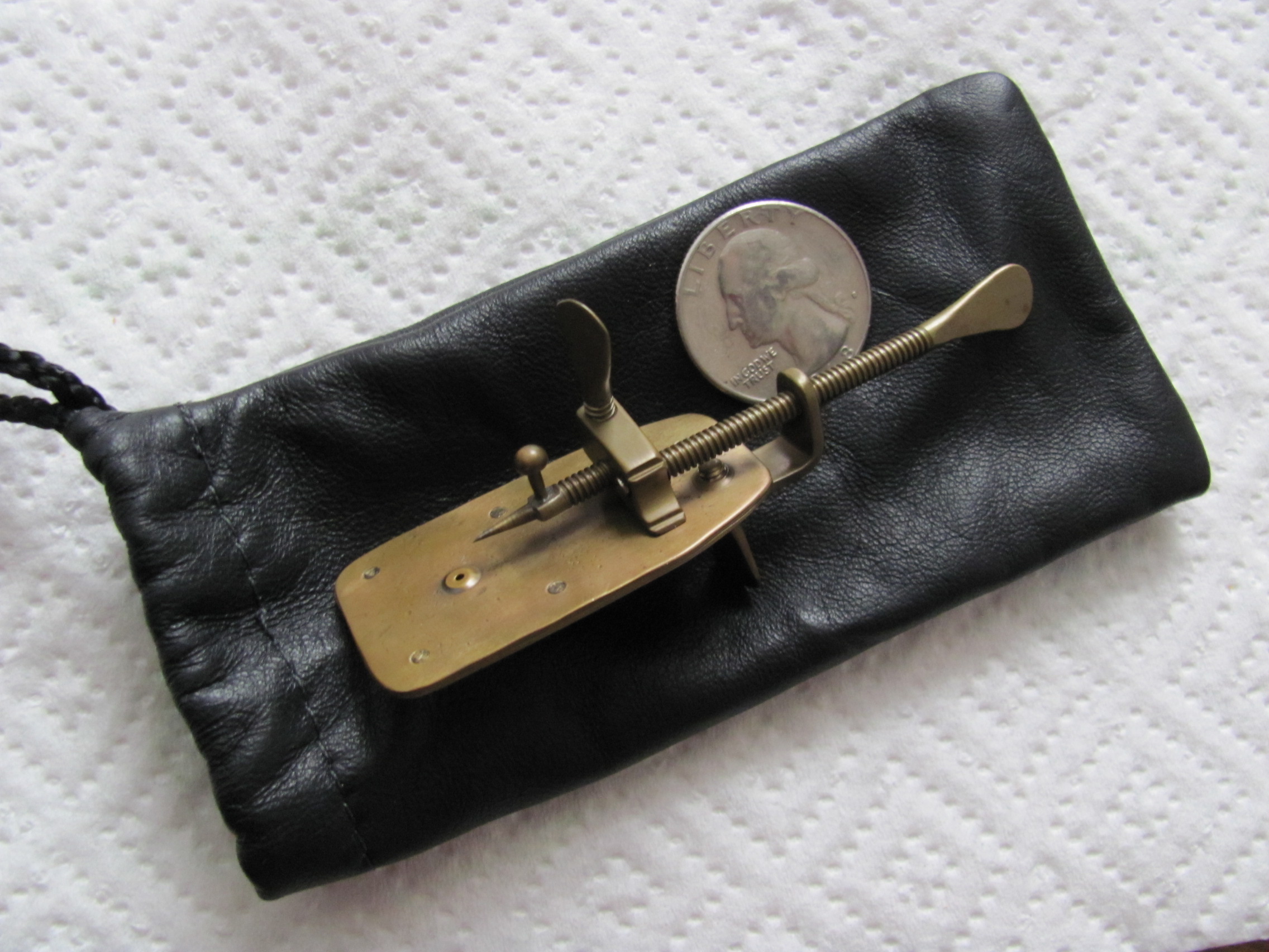Replica of a small microscope made by Antony van Leeuwenhoek in 1600s